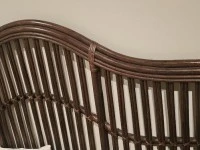 Queen Dark Brown Cane Headboard