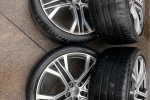 A set of alloy wheels