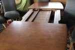 Mid century extendable dining table.