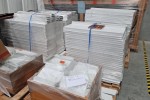 9 pallets of shelving plus brackets etc one large pallet and 8 smaller...