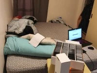 King bed, double bed, fridge, dryer, washing machine, l-shaped couch, ...