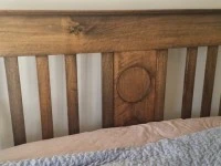 Antique Edwardian Oak Double Bed
