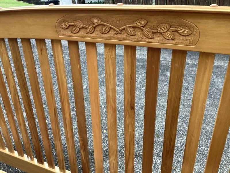 Solid Timber Super King Sleigh bed frame