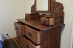 Wooden dresser with mirror