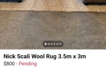 Nick Scali Wool Rug