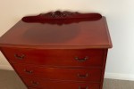 Vintage Red Mahogany Tall Boy 12367