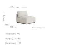 Armless chair