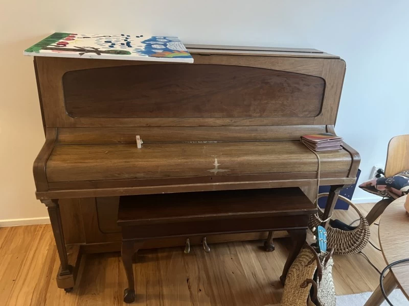 Hulbert very old wooden small piano