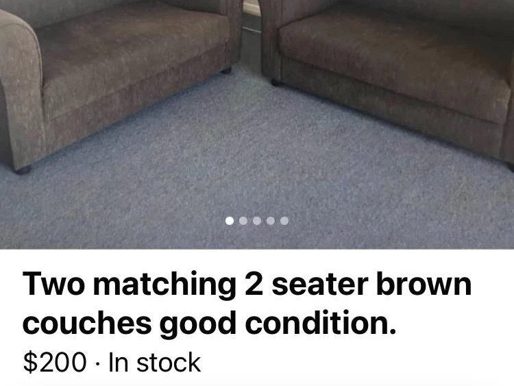 2 seater couch, 2 seater couch