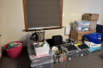 Bunch of boxes and suitcases