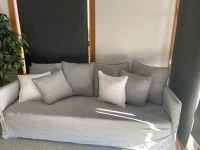 Beautiful grey linen couch