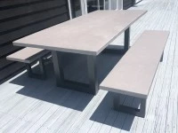 Outdoor dining table and 2 x  benches