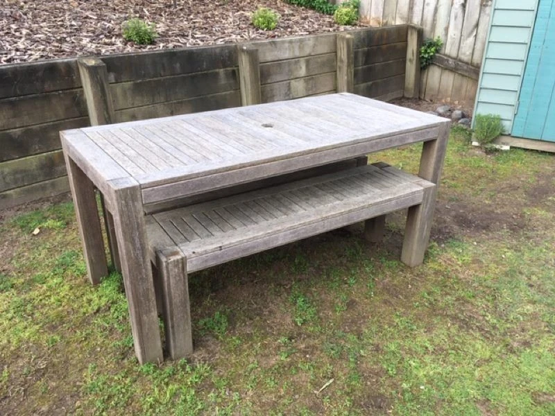 Outdoor Table and 2 Benches
