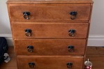 Double bed ensemble, chest of drawers