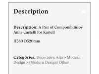 3 Kartell cubes, 2 Kartell componobilis