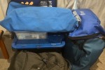First Aid Training Items 2 plastic boxes, 1 x small suitcase, 3 bags o...