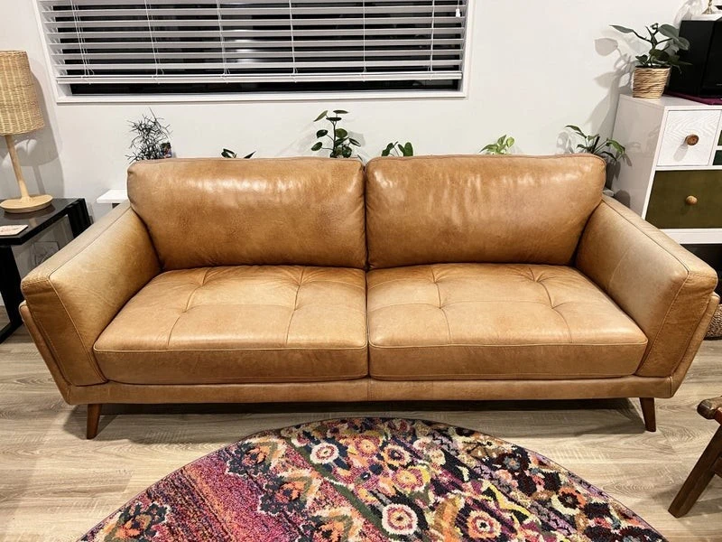 LUCA HENDRIX LEATHER 3 SEATER SOFA from Farmers