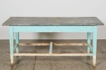 French Zinc Topped Table H740 W1650 D680mm