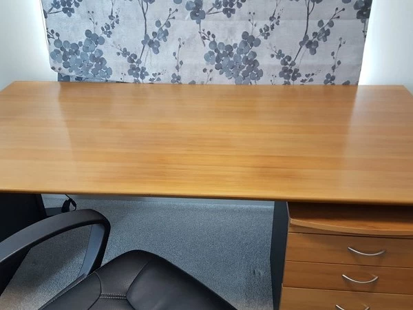 Desk, Small Filing Cabinet