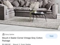 Early Settler slouch corner modular sofa