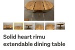 Circular dining table with 4 chairs