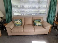 Two-seater leather sofa