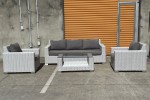 STANDOUT FREEDOM FURNITURE RATTAN & ALUMINIUM OUTDOOR LOUNGE SETTING, ...