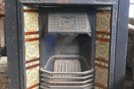 Victorian iron and tile fireplace