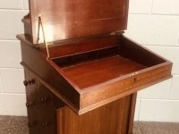 Antique Davenport Writing Desk, Beautifully Crafted, Inlaid>>>