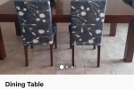 Dining table and four chairs