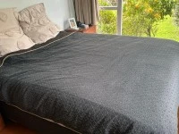 King Size mattress and bed bases, 1.8m Desk, 3 seater couch, x2 Lazy b...