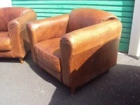 2 Leather armchairs