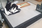 Double Domino Baxter Black Drawer Base, Small Vintage Glass Doors, 2 M...