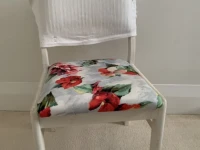 Queen bed, Small desk, Desk chair