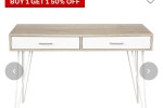 Student Desk with legs off (2), Floor lamp, Queen Bed Mattress only (2...