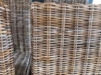 Natural Wicker Rattan Dining Room Chairs.