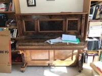 Very old steel framed upright piano