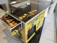 Pac-Man arcade table, glass top