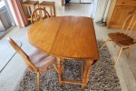 Dining Table and 4 Chairs, English Oak.