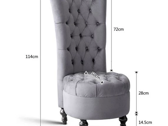 Oversized High Back Velvet Chair