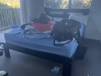Queen bed and mattress, Queen bed and mattress, Fridge, Washing machin...
