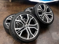 A set of alloy wheels