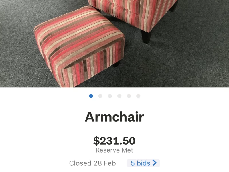 Chair, Footstool, Chair