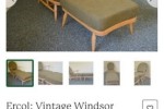 Mid century Ercol 203 chair and 341 footstool