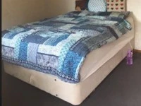 Queen bed and base, 3 piece lounge set, 4 drawer tall boy, TV stand - ...