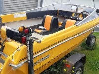 Boat with motor on trailer 5.7m lenght