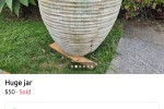 50kg outdoor garden pot empty - 90cm x 80cm - needs two to lift and on...