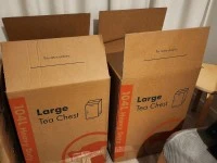 Cardboard Box Containing house items, Cardboard Box Containing Kitchen...