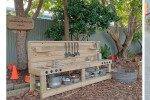 Kids outdoor furniture - table, Kids outdoor furniture - Mud kitchen
