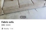 Sofa, Fridge Freezer
